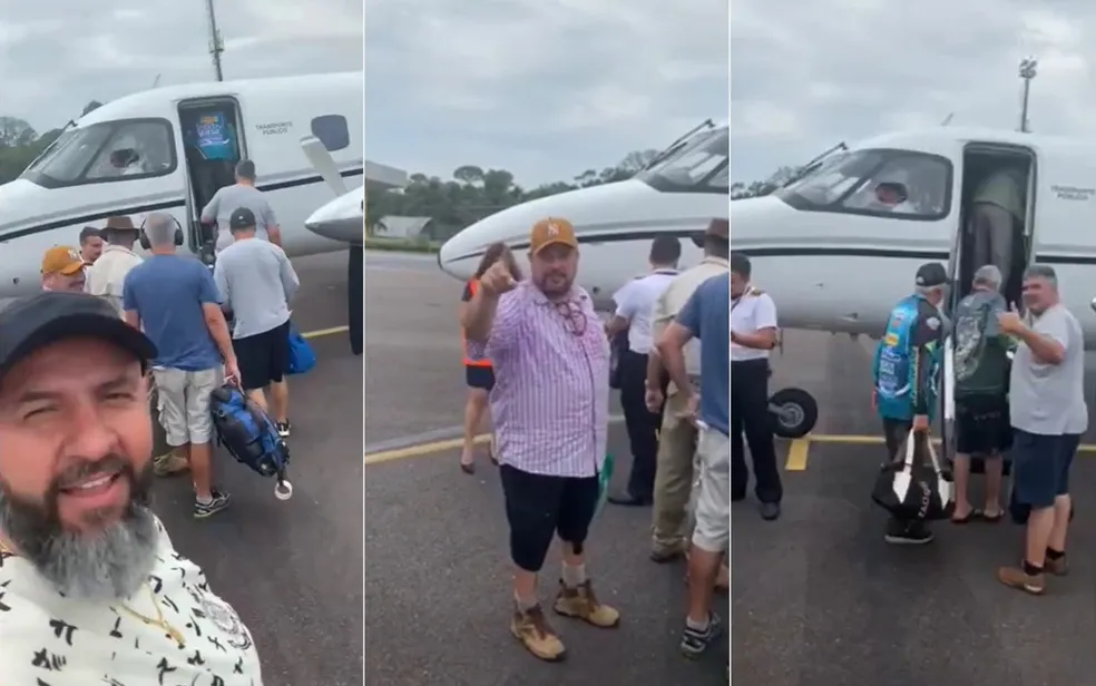 Vídeo mostra pescadores embarcando em avião que caiu no Amazonas