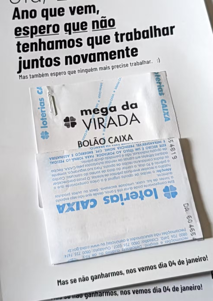 “Espero que não tenhamos que trabalhar juntos novamente”: chefe presenteia funcionárias com apostas para a Mega da Virada