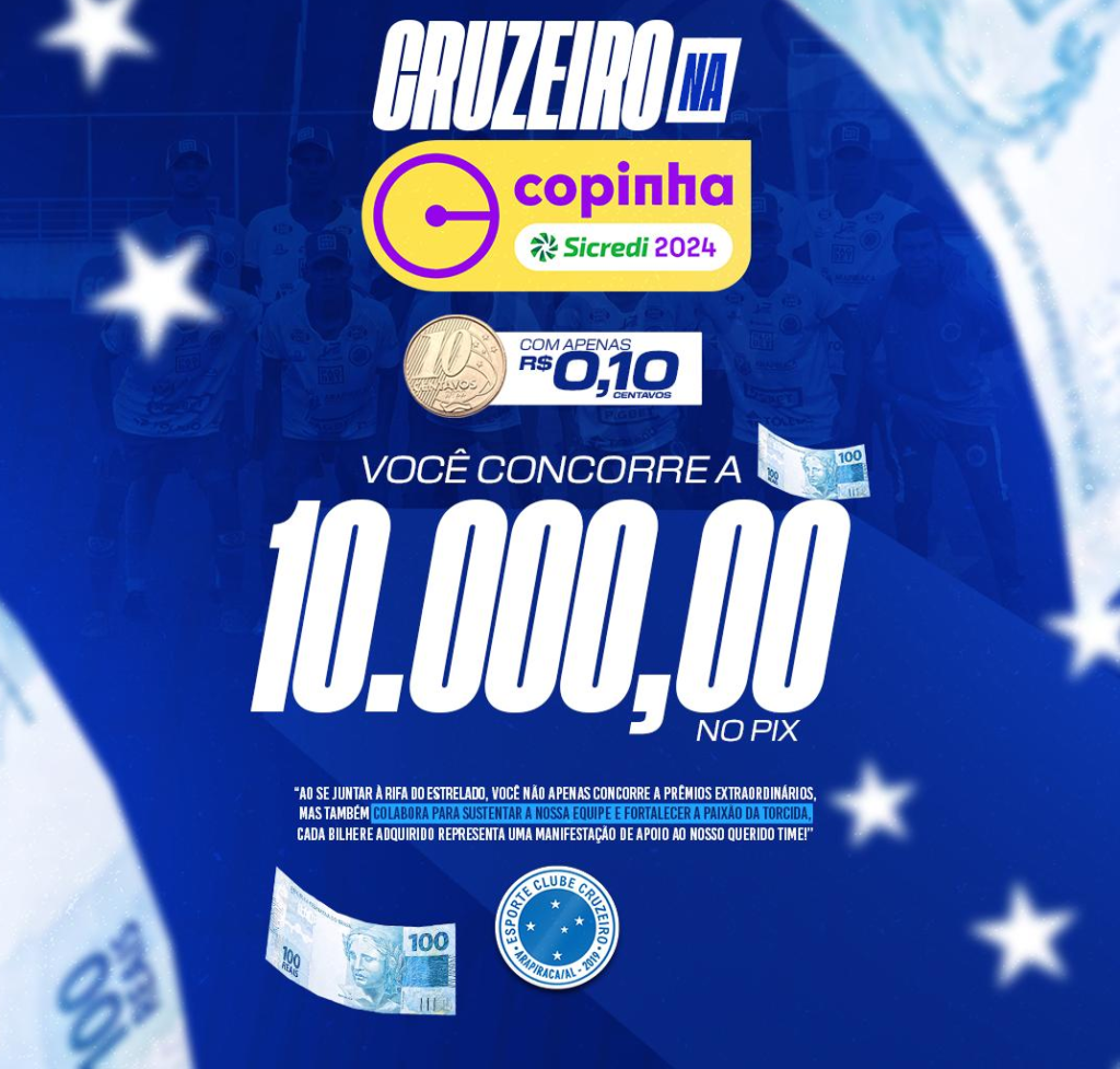 Sem apoio, Cruzeiro lança rifa para buscar recursos e garantir presença na Copinha