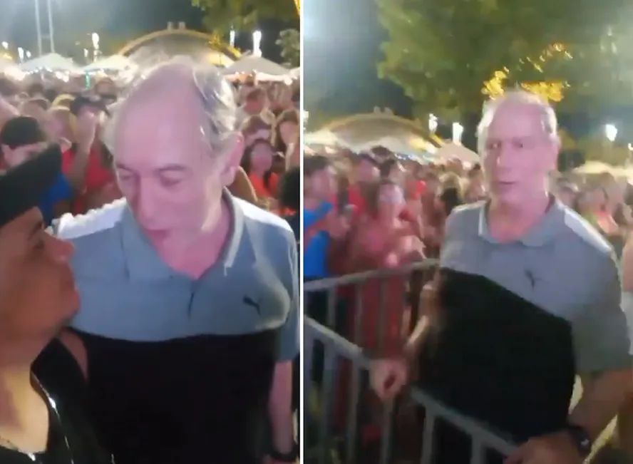 [Vídeo] Ciro Gomes dá tapa em rosto de homem que o chamou de bandido
