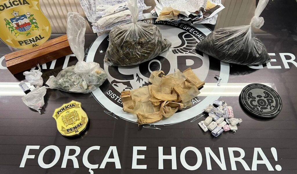 Drogas e cartas são apreendidas no Presídio do Agreste, em Girau do Ponciano