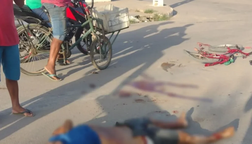 Homem é atropelado por caminhão enquanto anda de bicicleta, em São Miguel dos Campos