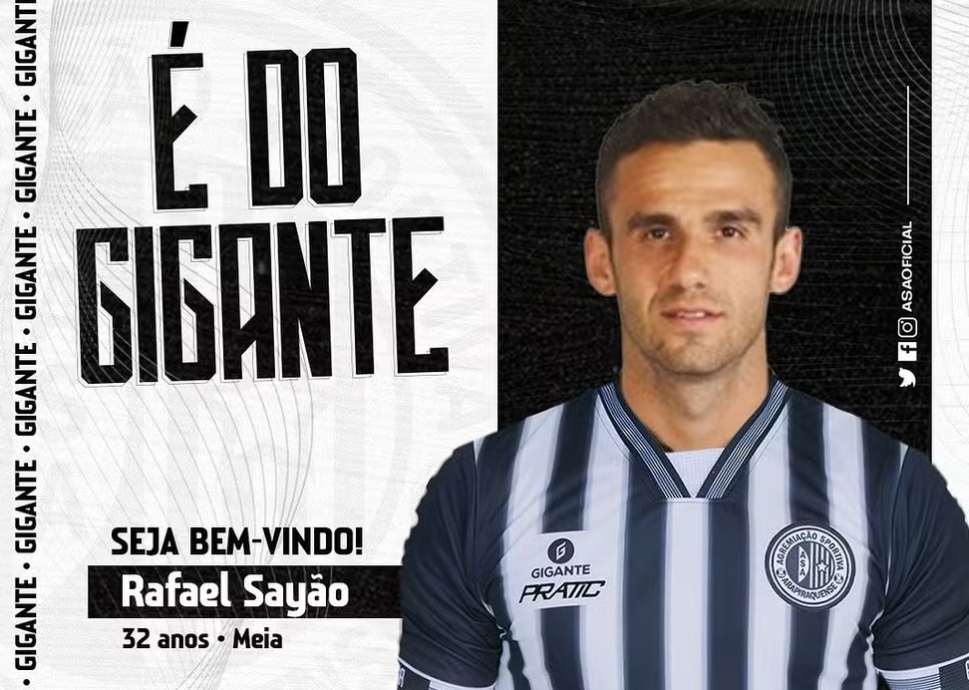 ASA acerta com o meia Rafael Sayão, que estava na Jataiense (GO)