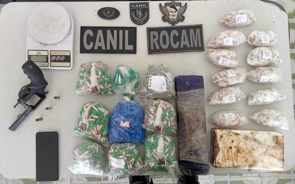 Polícia prende jovem encontrado com drogas, na zona rural de Arapiraca