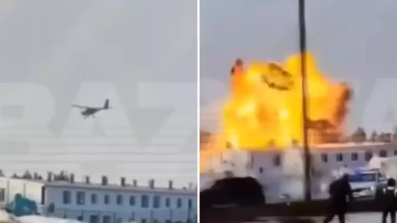 [Vídeo] 13 universitários ficam feridos após avião ucraniano sem piloto atingir complexo industrial russo
