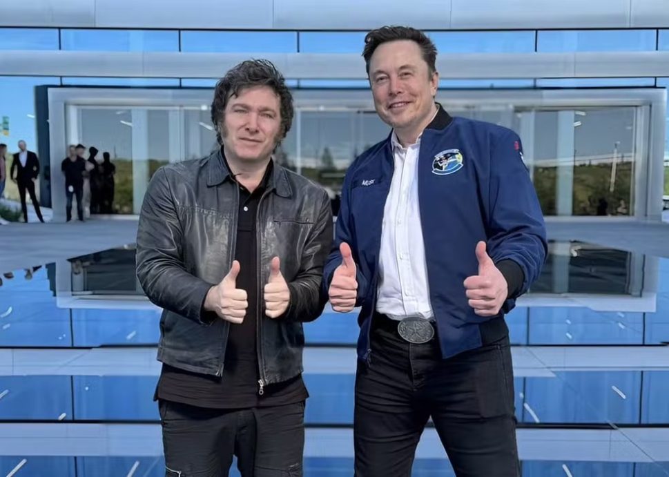 Javier Milei se encontra com Musk e oferece ajuda nos processos da Justiça brasileira