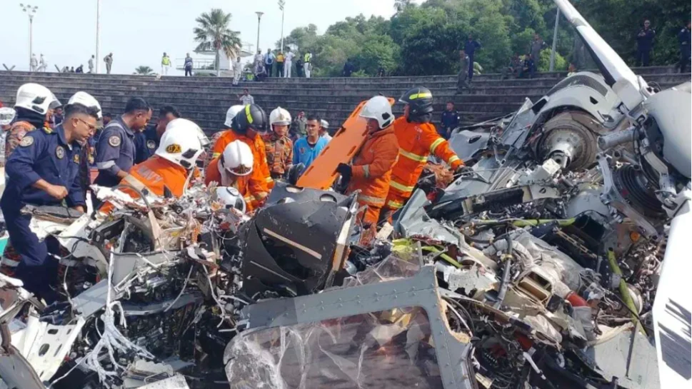 Helicópteros da Marinha da Malásia colidem no ar e matam 10 tripulantes
