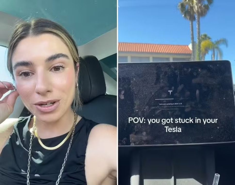 Mulher fica presa dentro de carro da Tesla durante 40 minutos, com calor de 39°C, durante atualização do sistema do veículo