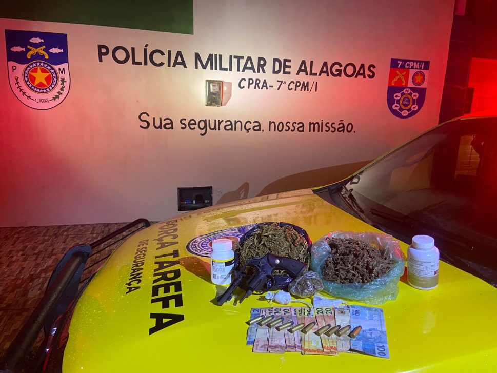 PM prende suspeitos e apreende drogas em Girau do Ponciano