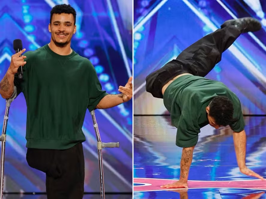 [Vídeo] Com apenas uma perna, brasileiro se apresenta em show de talentos americano e passa para próxima fase