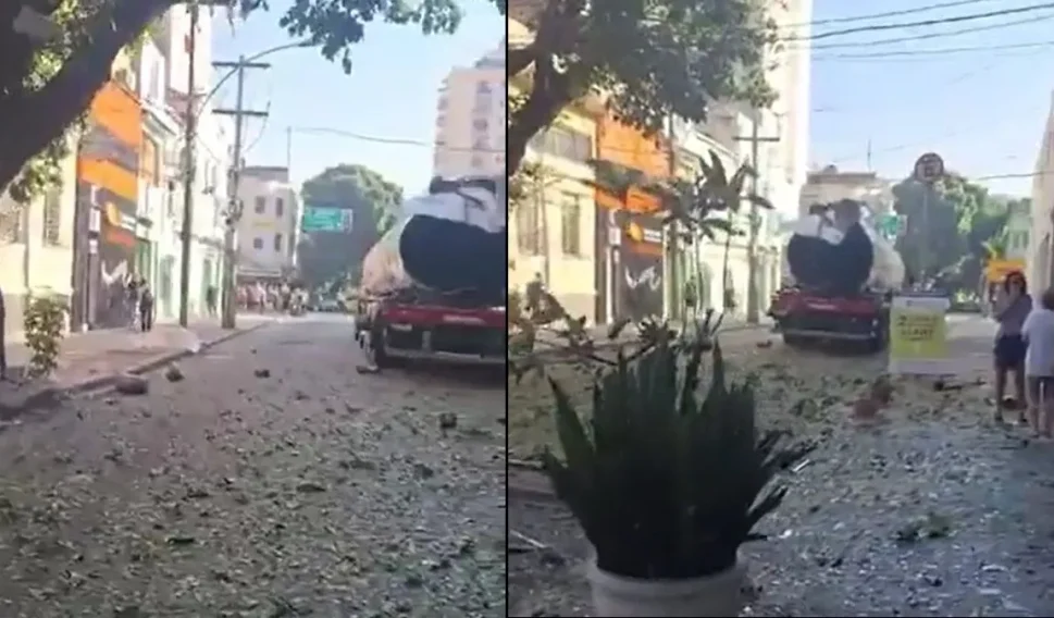 [Vídeo] Caminhão-tanque explode e causa estragos na Vila Isabel, no Rio de Janeiro