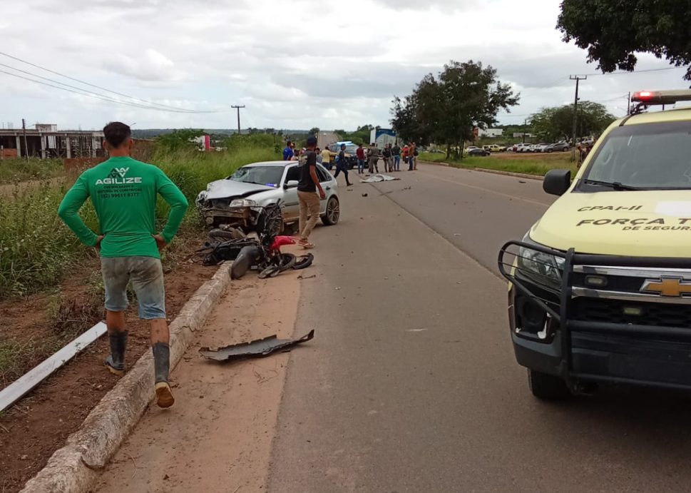 [Vídeo] Homem morre após acidente de trânsito em frente ao Cisp de Palmeira dos Índios
