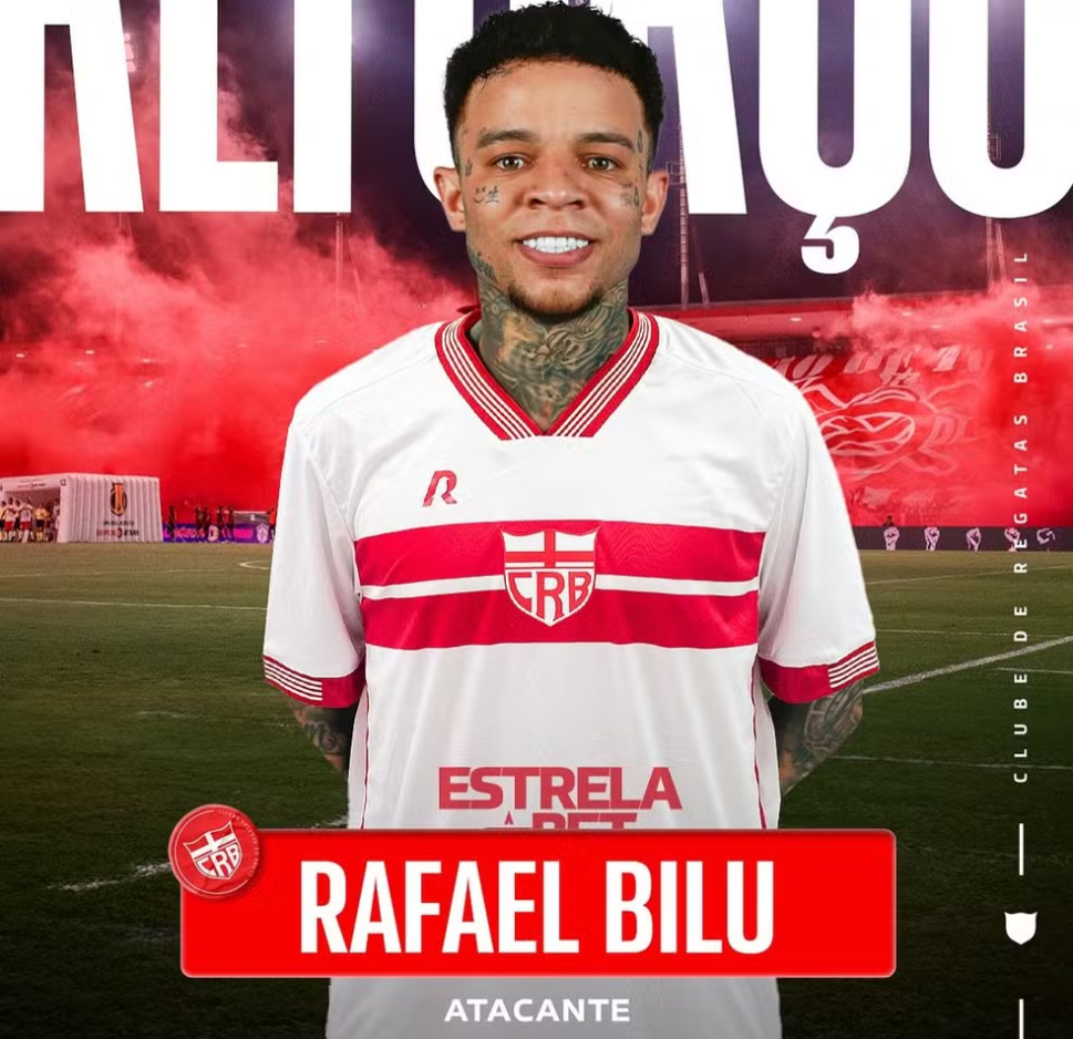 CRB anunciou oficialmente o atacante  Rafael Bilu, ex- Cruzeiro