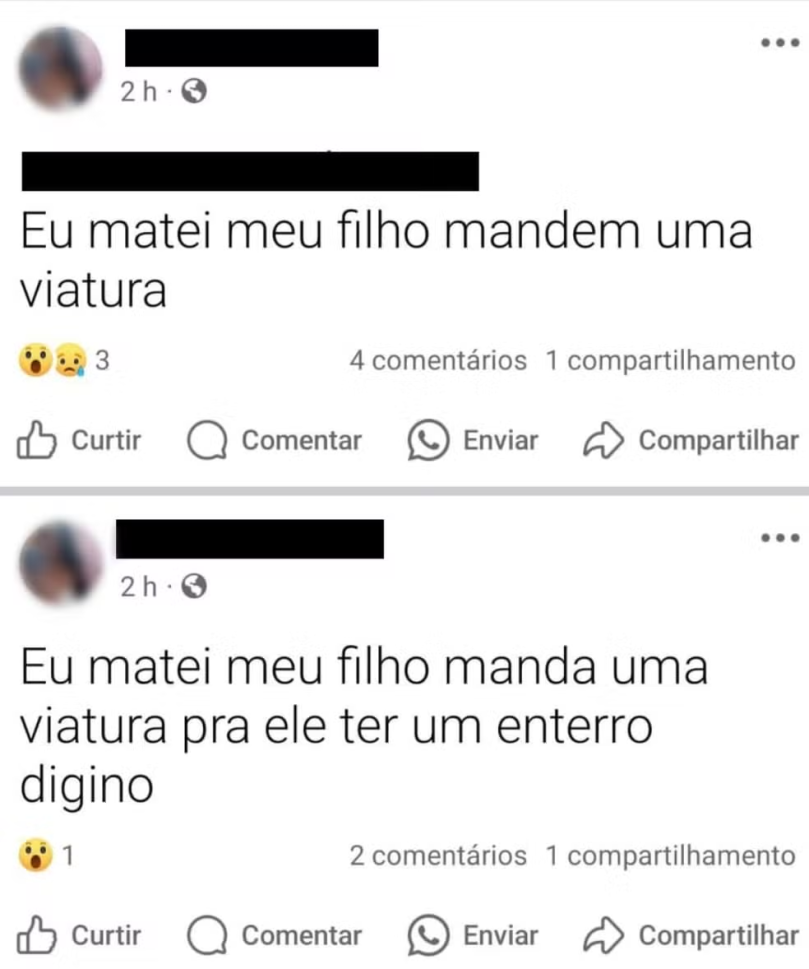 ‘Eu matei meu filho, mandem uma viatura’: mãe é presa após postar que matou criança de 4 anos no RJ
