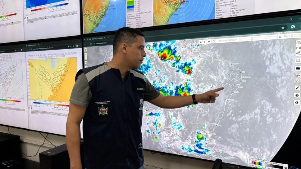 Semarh prevê chuvas no litoral e calor no interior de Alagoas neste fim de semana