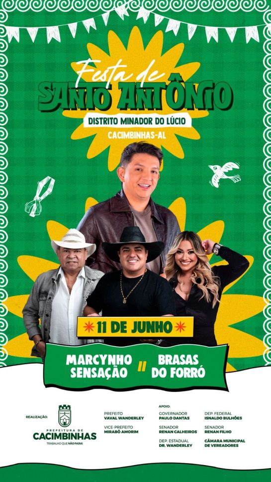 Festa de Santo Antônio promete reunir grande público nesta quinta-feira (11), em Cacimbinhas