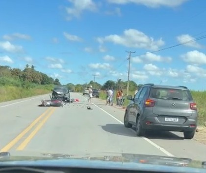 [ Video] Motociclista morre após colisão com carro na AL-110, em São Sebastião