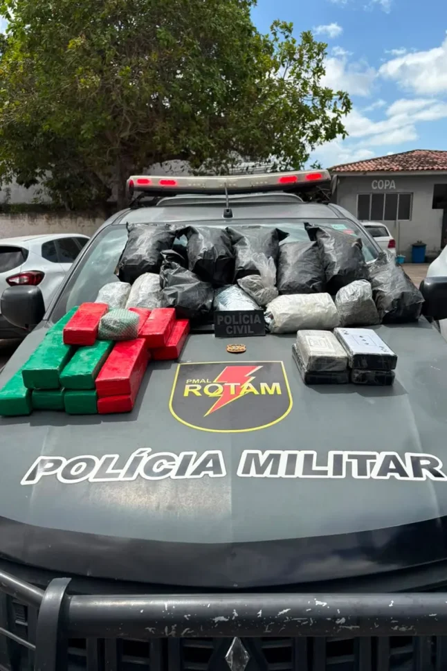 Tráfico: Operação apreende quase 30kg de drogas enterradas em terreno baldio em Arapiraca