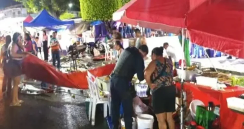Carro atinge barracas de comida e deixa ao menos oito feridos em evento em Joaquim Gomes