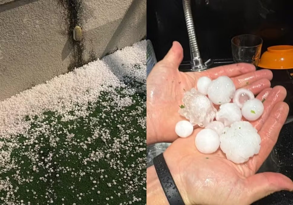Em Santa Catarina, mulher morre atingida por raio e chuva de granizo atinge 700 casas