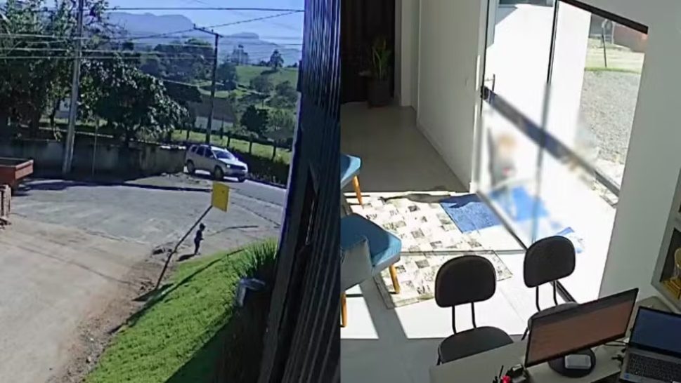 [Vídeo] Bebê de 1 ano e 6 meses foge da creche e caminha sozinho até trabalho da mãe em Santa Catarina