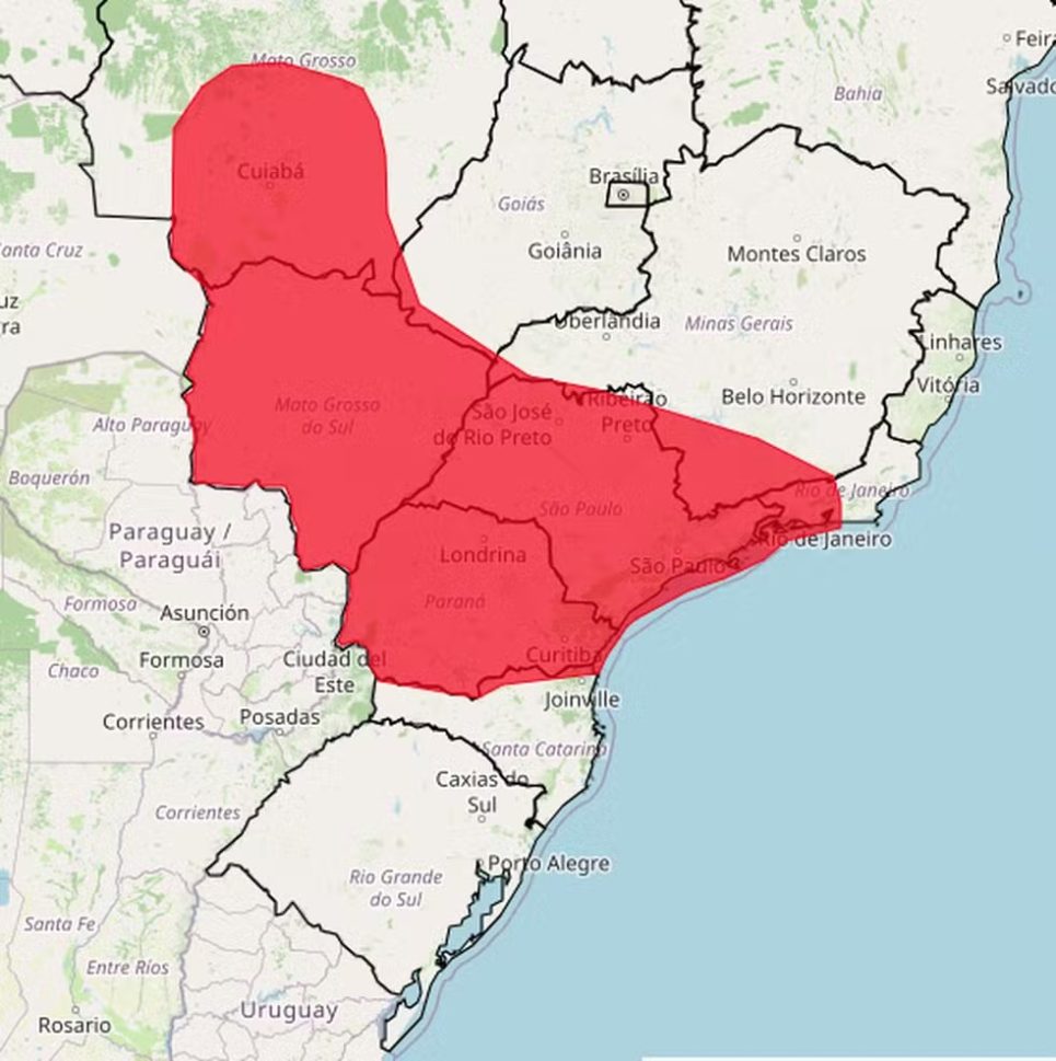 Inmet emite aviso vermelho de grande perigo para onda de calor em 8 estados