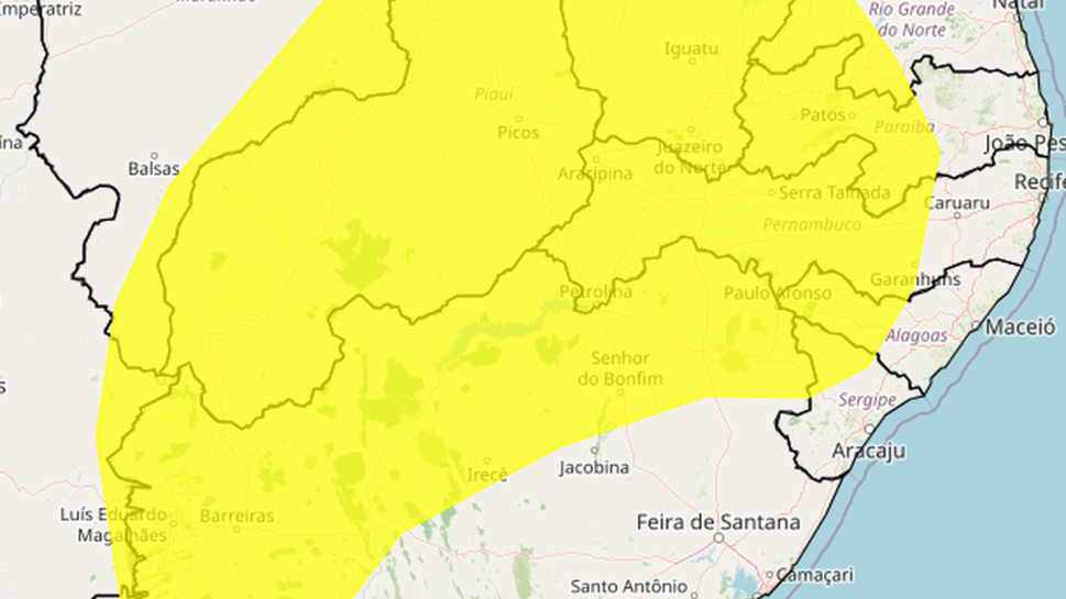 Alerta do Inmet: umidade do ar deve ficar abaixo de 30% em Alagoas neste domingo (27)