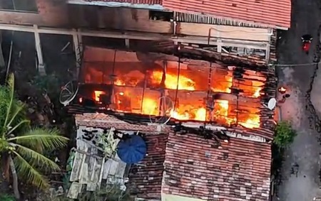 Botijão de gás provoca incêndio em residência de Santana do Ipanema