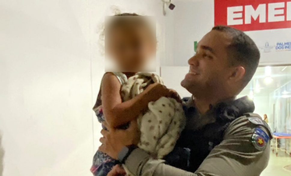 Criança de 2 anos é encontrada pela PM após ser levada por suspeito de violência doméstica em Palmeira dos Índios