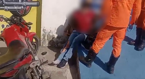 Motociclista fica ferido após acidente em Palmeira dos Índios